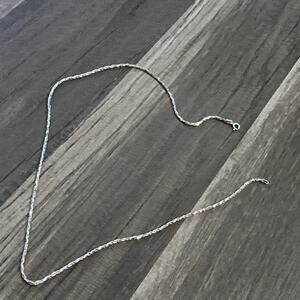 Vintage Sterling Silver Box Chain Made In Italy *366PD